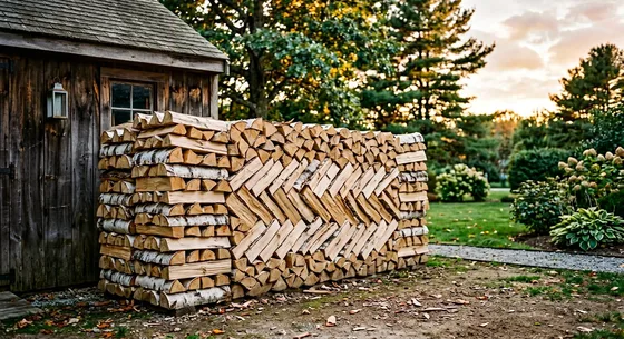 Укладка дров в Горках Ленинских, улица Берёзовая, 27